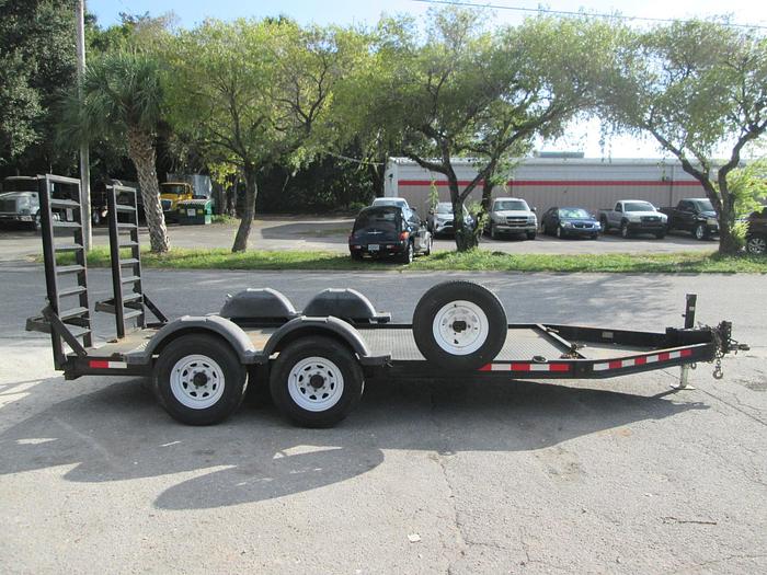 Used Low pro steel deck equipment trailer