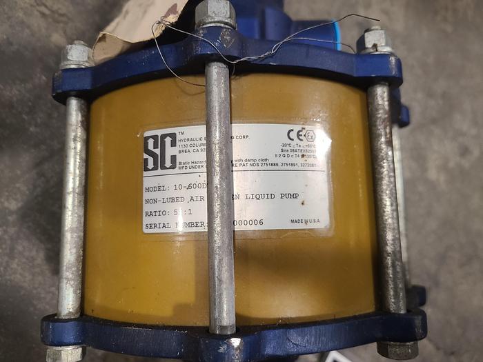 Refurbished Pneumatic Air Liquid Pump Refurbished Model # 10600DW030
