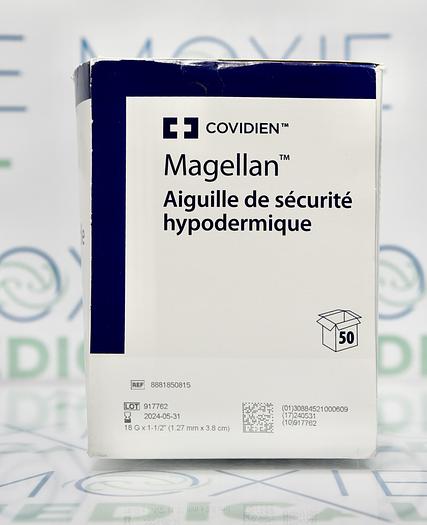 COVIDIEN 8881850815 MAGELLAN 22G X 1 1/2" SAFETY NEEDLE, BOX OF 50 NEEDLES, HYPODERMIC SAFETY NEEDLE