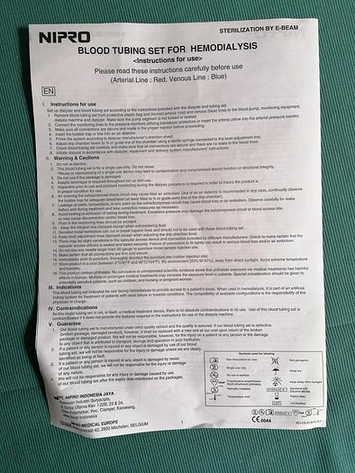 Gebraucht Nipro Blutschlauchsystem