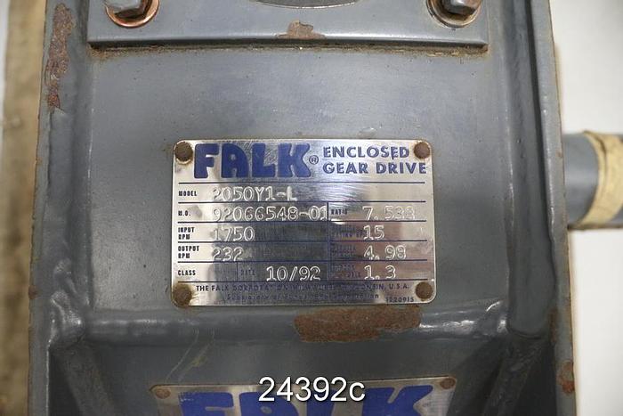 Used Falk 2050-Y1L Parallel Shaft Gear Reducer, 7.538 Ratio #24392