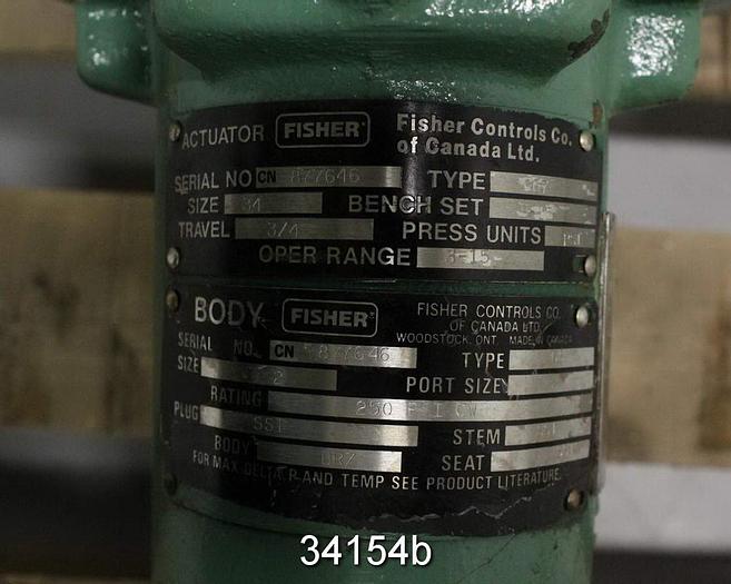 Used Fisher 2" Plug Valve, Type CS #34154