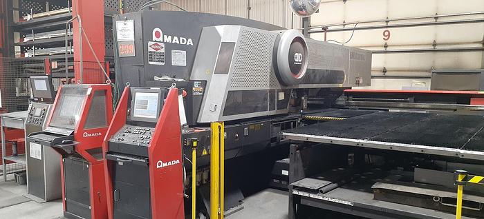 Used 2012 33 Ton Amada EMLK-3610NT Punch/Laser Combo Machine w. ASR 3015N TK Tower Loader