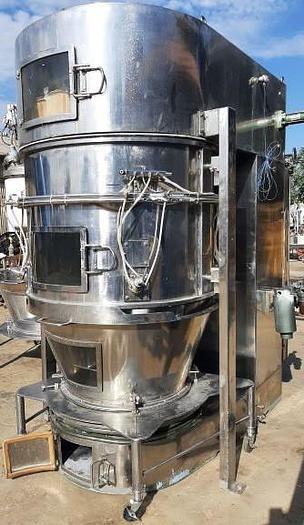 Used Dryer, Fluid Bed, 46" Diameter, Stainless Steel, Steam Heated, 120 Kilograms #S744728