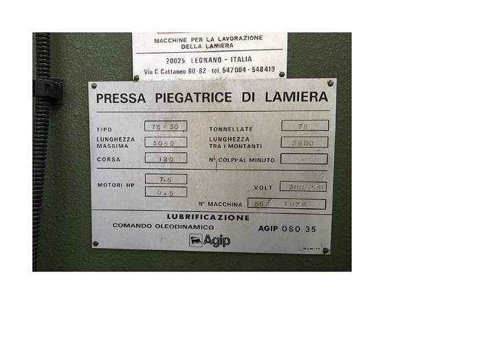 Gebraucht 3000X75 BRAKE PRESS #ITA4081