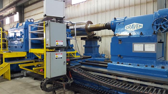 Craven 4 Axis CNC Lathe, 127" X 360", Fanuc Oi TC, ID17507