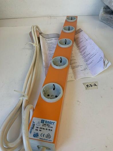 NEW KNURR EN3.002.305.2 5 OUTLET DI POWER STRIP 16 AMP 100-240Vac