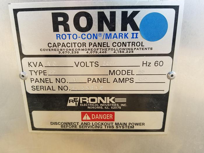 Used Ronk 5HP Phase Converter
