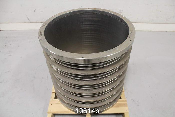 Unused Black Clawson UV300 Pressure Screen Basket, 0.004" (0.1 Mm) Profiled Slots (Unused) #19614