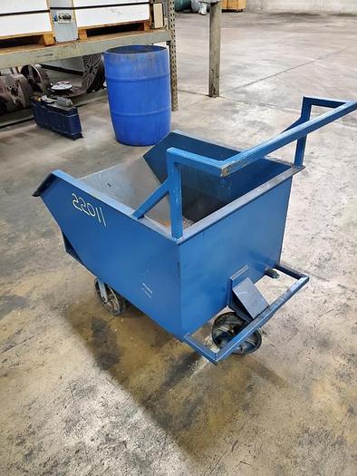 Used METAL CHIP BIN ON WHEELS