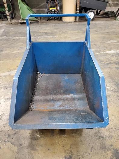 Used METAL CHIP BIN ON WHEELS