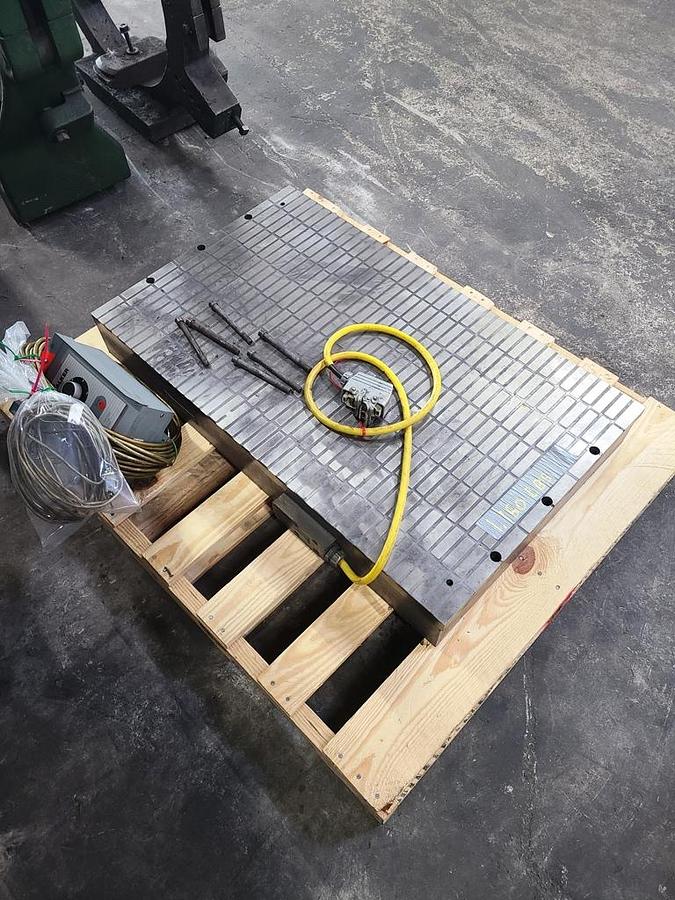 Used O.S. WALKER ELECTROMAGNETIC CHUCKS WITH CONTROL