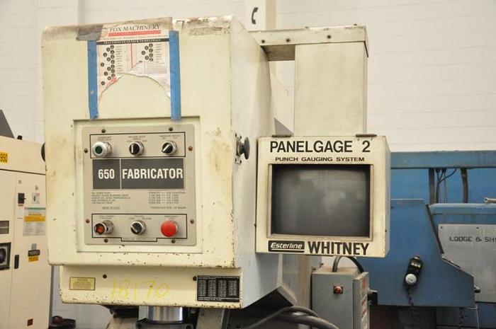 Used WHITNEY ESTERLINE 650 FABRICATOR HYDRAULIC PUNCH