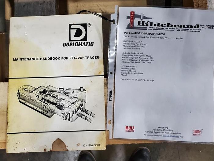 Used DUPLOMATIC HYDRAULIC TRACER