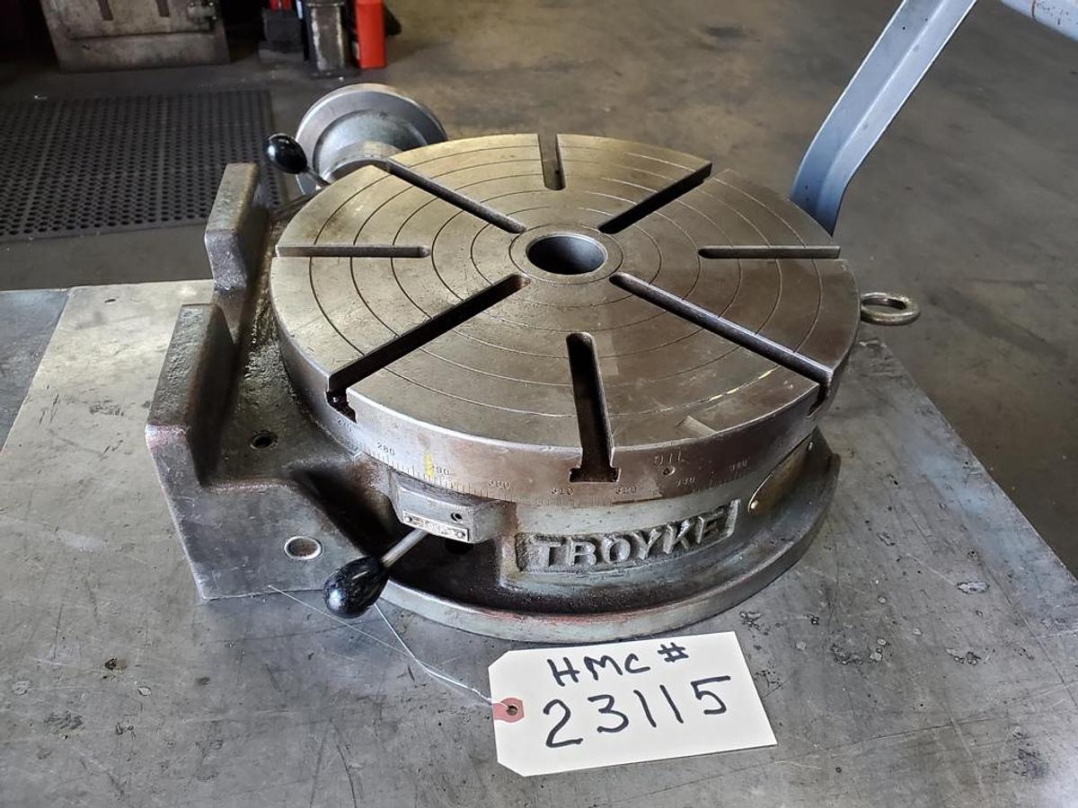 Used TROYKE MANUAL ROTARY TABLE