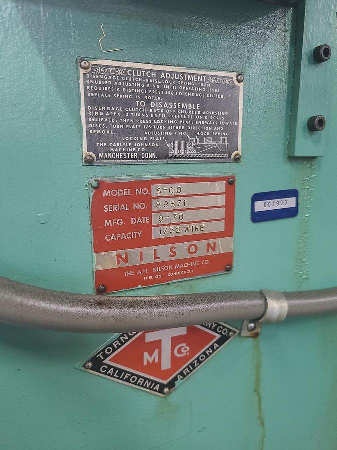 Used NILSON FOUR SLIDE MACHINE