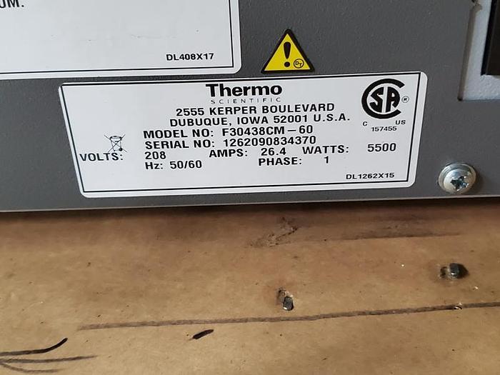 Used THERMO SCIENTIFIC THERMOLYNE FURNACE