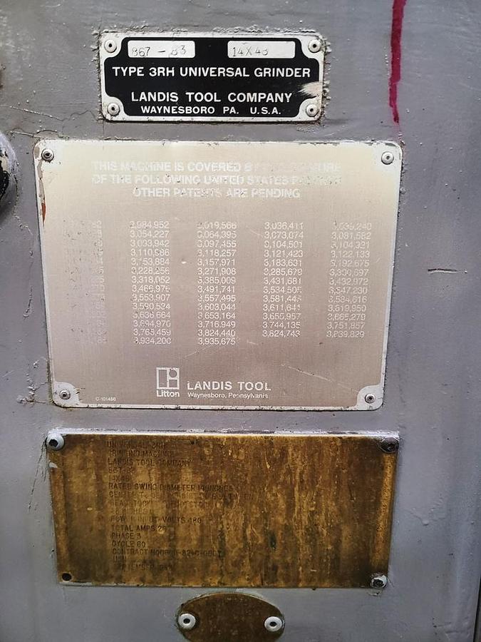 Used 14" X 48" LANDIS UNIVERSAL CYLINDRICAL GRINDER