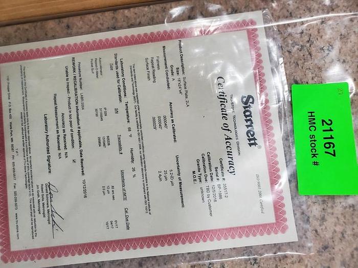 Used PINK GRANITE SURFACE PLATE