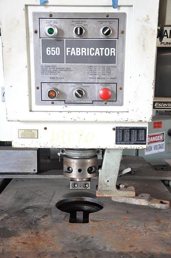 Used WHITNEY ESTERLINE 650 FABRICATOR HYDRAULIC PUNCH