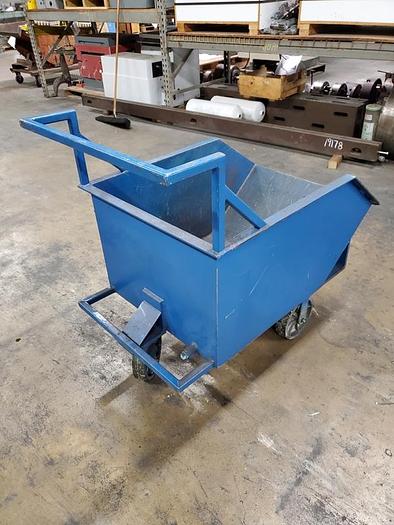 Used METAL CHIP BIN ON WHEELS