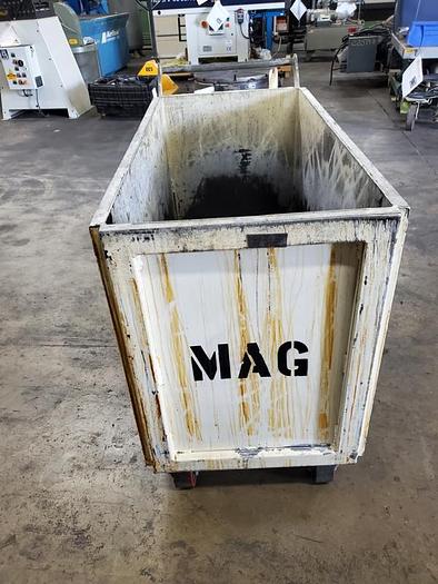 Used METAL HOPPER ON WHEELS