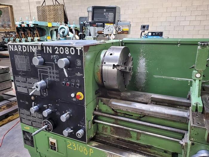 Used NARDINI GAP BED ENGINE LATHE