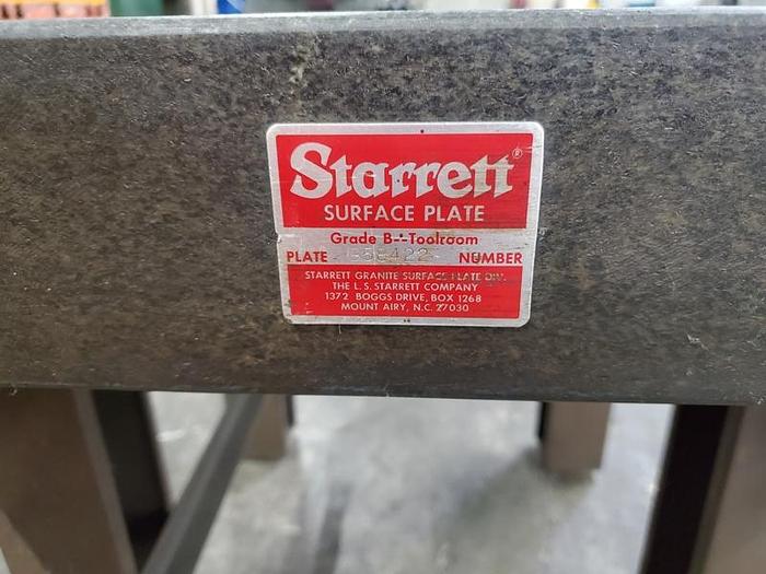Used STARRETT BLACK GRANITE SURFACE PLATE