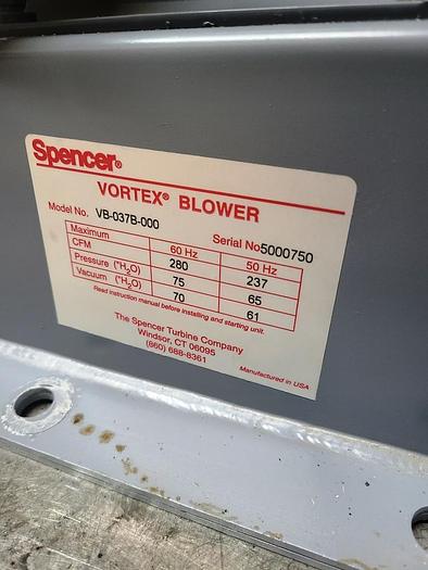 Used SPENCER VORTEX BLOWER