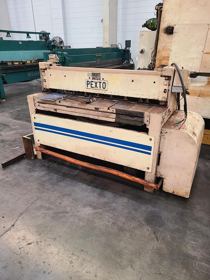 Used 4' X 12 GA. PEXTO MECHANICAL SHEAR