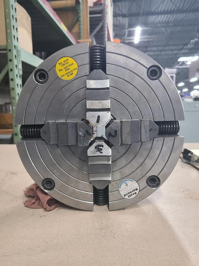Used 10" Pratt Burnerd Four Jaw Lathe Chuck