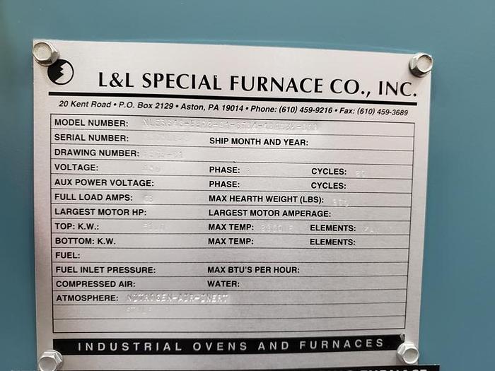 Used L & L SPECIAL FURNACE CO ELECTRIC FURNACE