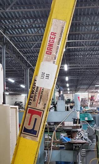 Used STEWART SYSTEM 1,250 LB. PEDESTAL JIB CRANE