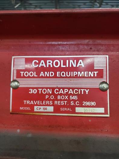 Used CAROLINA H-FRAME SHOP PRESS