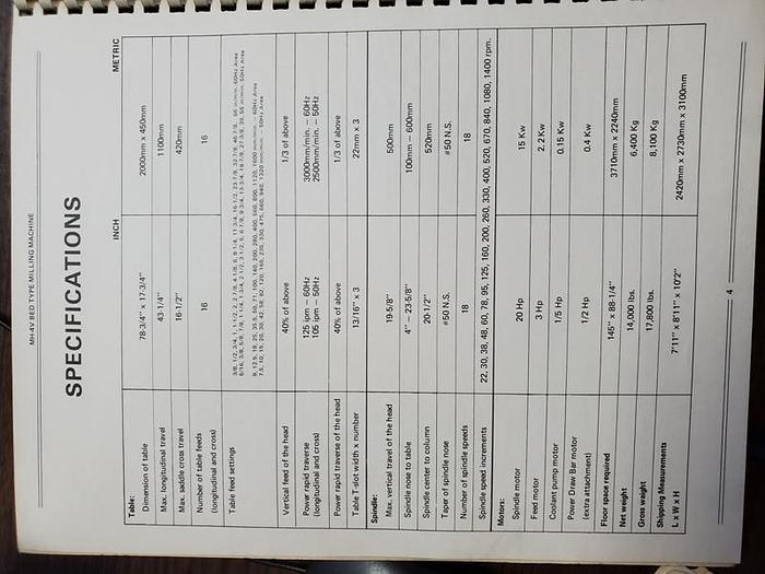 Used OKK BED TYPE VERTICAL MILL