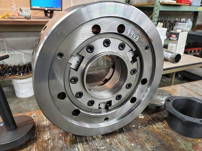 Used MFG UNKNOWN 3 JAW HYDRAULIC LATHE CHUCK
