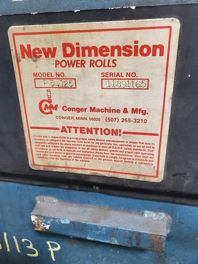 Used NEW DIMENSION POWER PINCH PLATE ROLLS