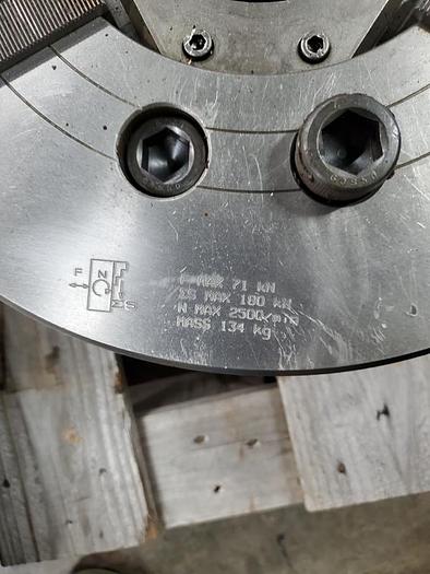Used KITAGAWA 3 JAW HYDRAULIC LATHE CHUCK with ACTUATOR