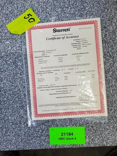 Used GRAY GRANITE SURFACE PLATE