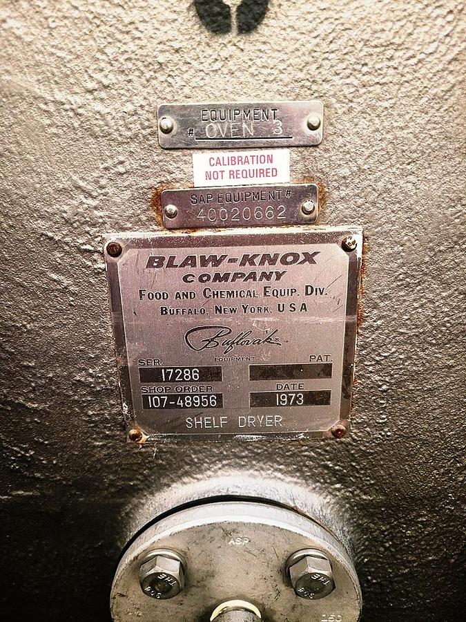 Used BLAW-KNOX SHELF DRYING OVEN