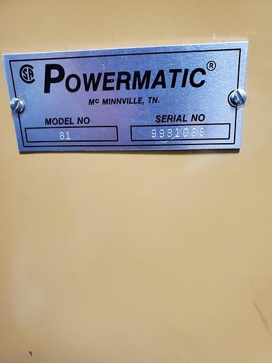 Used POWERMATIC VERTICAL BAND SAW