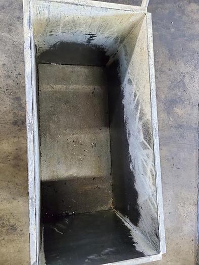 Used METAL HOPPER ON WHEELS