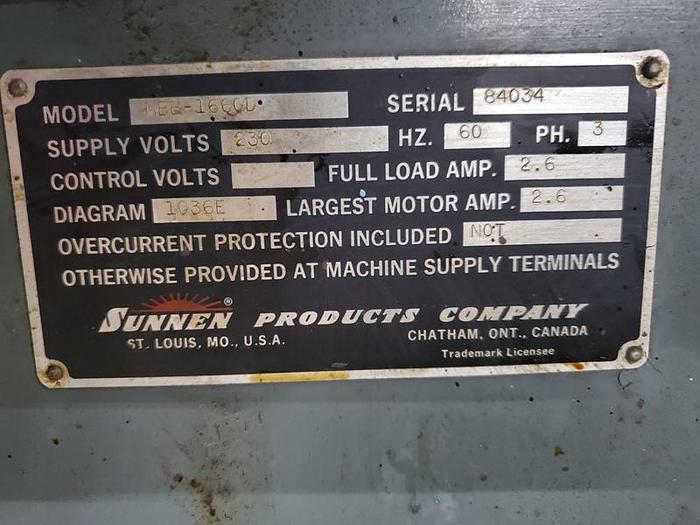Used SUNNEN HORIZONTAL HONE