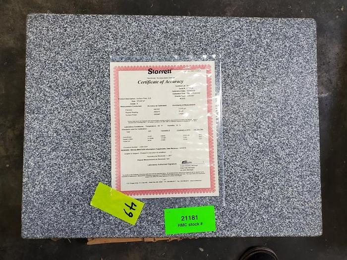 Used GRAY GRANITE SURFACE PLATE