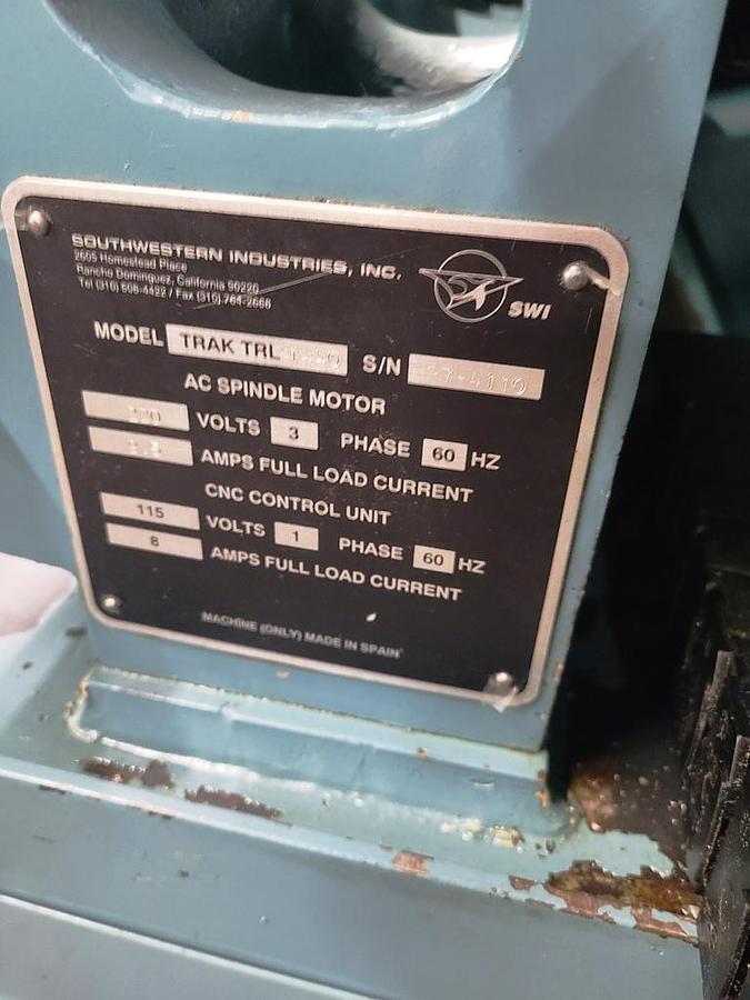 Used SOUTHWESTERN INDUSTRIES TRAK CNC LATHE