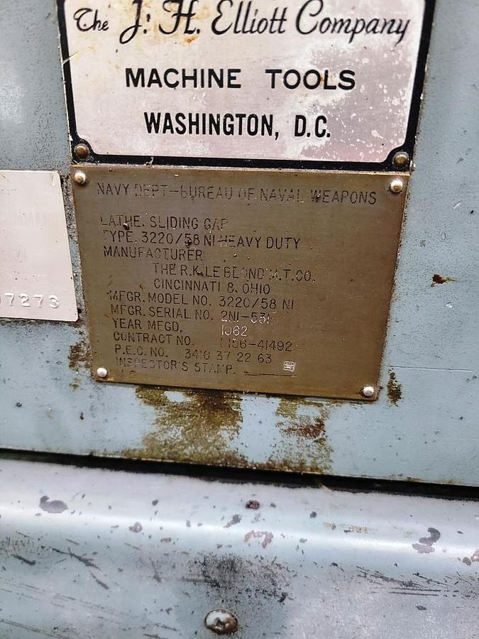 Used 1962 LeBlond 3220/58-NI HEAVY DUTY