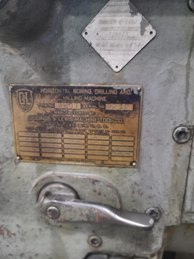 Used 5" GIDDINGS & LEWIS HORIZONTAL BORING MILL