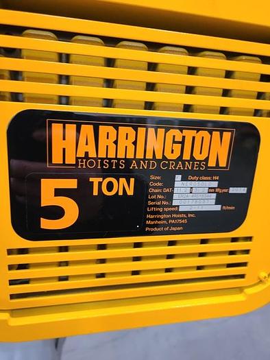 Used HARRINGTON ELECTRIC CHAIN HOIST