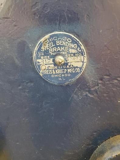 Used CHICAGO MANUAL APRON BRAKE