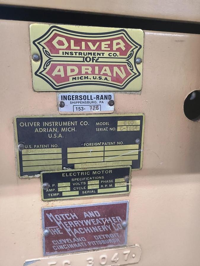 Used OLIVER DRILL GRINDER